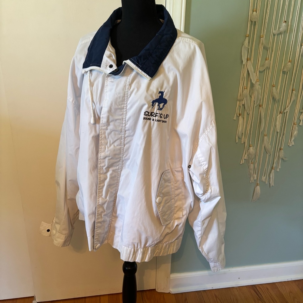 White and Navy Surf's Up Jacket 2XL